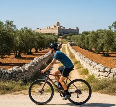 Trek Checkpoint ALR Gravelbike auf den Schotterstraßen des Salento zur Miete in Lecce und im Salento