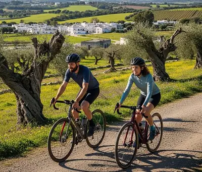 Trek Checkpoint ALR Gravelbike auf den Schotterstraßen des Salento zur Miete in Lecce und im Salento