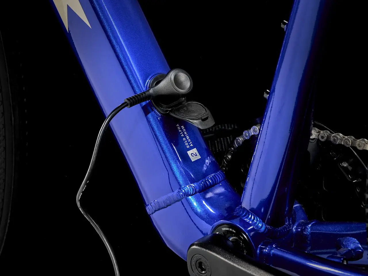 Trek Dual Sport+ 2 LT — e-bike in noleggio a Lecce e nel Salento, dettaglio della trasmissione e del cambio